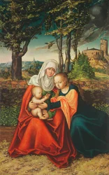 The Virgin Mary with Saint Anne holding the infant Jesus